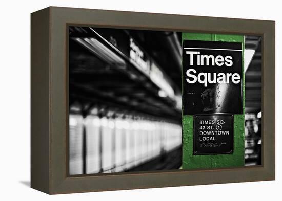 Times Square Subway Green-Susan Bryant-Framed Premier Image Canvas