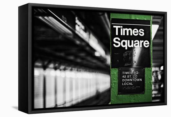 Times Square Subway Green-Susan Bryant-Framed Premier Image Canvas