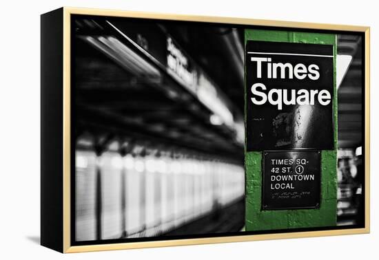 Times Square Subway Green-Susan Bryant-Framed Premier Image Canvas