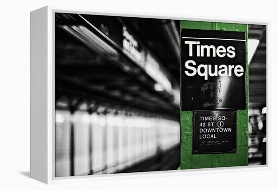 Times Square Subway Green-Susan Bryant-Framed Premier Image Canvas