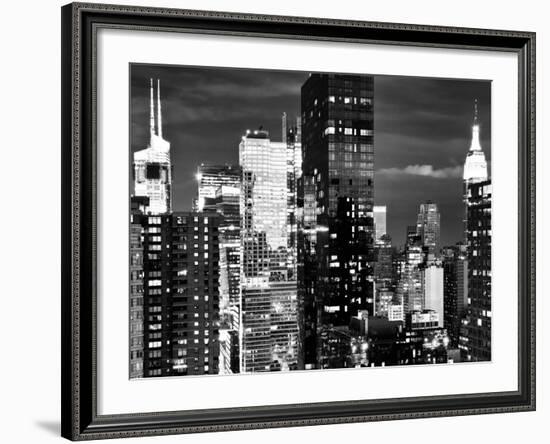 Times Square with Empire State Building, Architecture and Buildings, Manhattan, NYC-Philippe Hugonnard-Framed Photographic Print