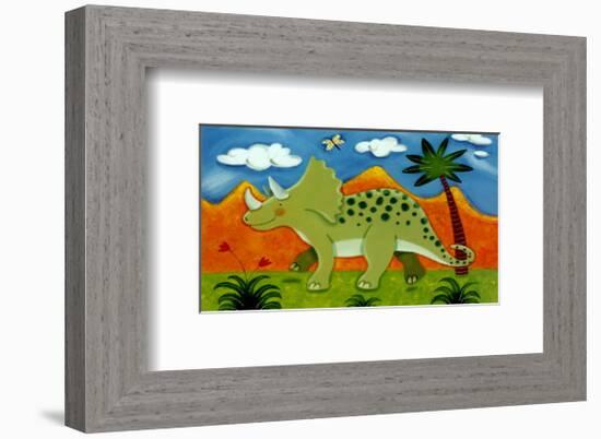 Timmy the Triceratops-Sophie Harding-Framed Art Print