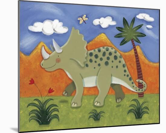 Timmy the Triceratops-Sophie Harding-Mounted Giclee Print