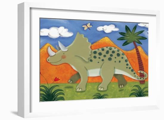 Timmy the Triceratops-Sophie Harding-Framed Premium Giclee Print