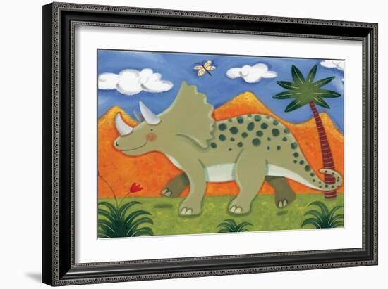 Timmy the Triceratops-Sophie Harding-Framed Premium Giclee Print