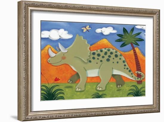 Timmy the Triceratops-Sophie Harding-Framed Art Print