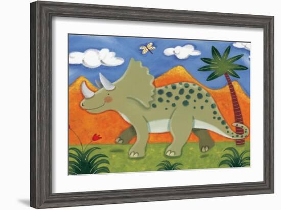 Timmy the Triceratops-Sophie Harding-Framed Art Print