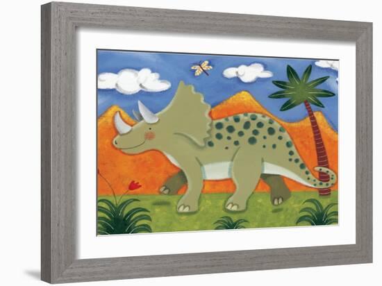 Timmy the Triceratops-Sophie Harding-Framed Art Print