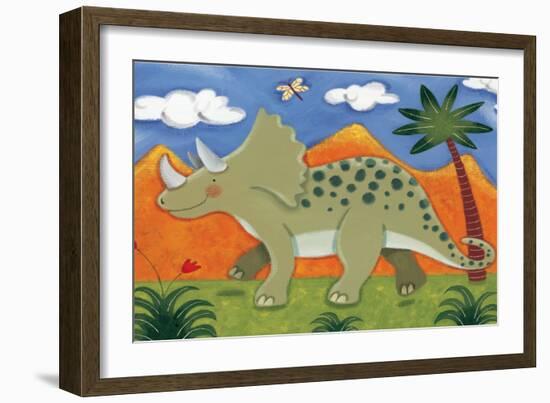 Timmy the Triceratops-Sophie Harding-Framed Art Print