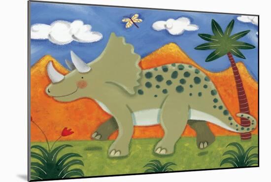 Timmy the Triceratops-Sophie Harding-Mounted Art Print