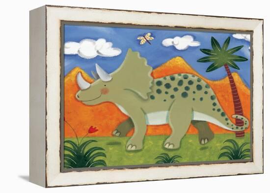 Timmy the Triceratops-Sophie Harding-Framed Stretched Canvas