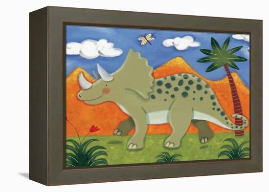 Timmy the Triceratops-Sophie Harding-Framed Stretched Canvas