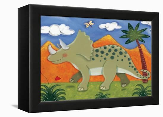 Timmy the Triceratops-Sophie Harding-Framed Stretched Canvas