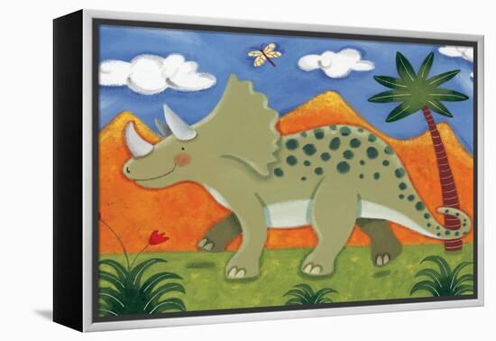 Timmy the Triceratops-Sophie Harding-Framed Stretched Canvas