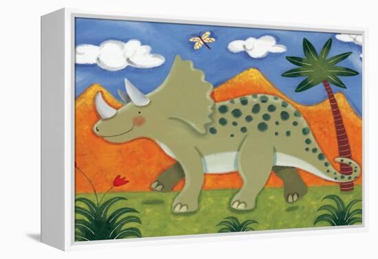 Timmy the Triceratops-Sophie Harding-Framed Stretched Canvas