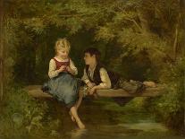 First Love, C.1872 (Oil on Canvas)-Timoleon Marie Lobrichon-Giclee Print