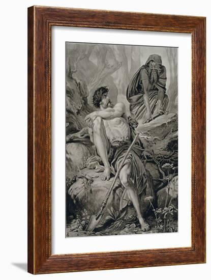 Timon and Apemantus, from Timon of Athens by William Shakespeare-null-Framed Giclee Print