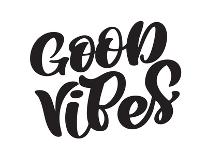 Good Vibes Hand Lettering Quote Card. Handmade Vector Calligraphy Text Illustration with Decorative-timonko-Art Print