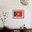 Timor-Leste Flag Design with Wood Patterning - Flags of the World Series-Philippe Hugonnard-Framed Art Print displayed on a wall