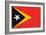 Timor-Leste Flag Design with Wood Patterning - Flags of the World Series-Philippe Hugonnard-Framed Art Print