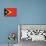 Timor-Leste Flag Design with Wood Patterning - Flags of the World Series-Philippe Hugonnard-Mounted Art Print displayed on a wall