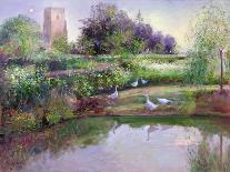 White Barn and Iris Field, 1992-Timothy Easton-Framed Giclee Print