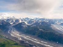 Aerial View of the Ruth Glacier and the Alaska Range on a Sightseeing Flight from Talkeetna, Alaska-Timothy Mulholland-Photographic Print