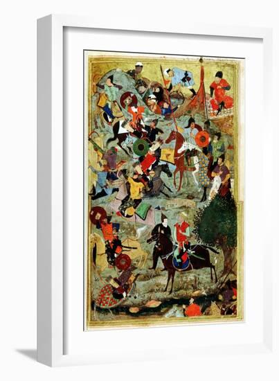 Timur Attacking the Knights of St John at Smyrna, 1402-Bihzad-Framed Giclee Print