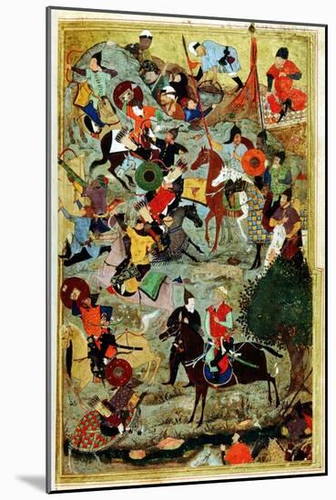 Timur Attacking the Knights of St John at Smyrna, 1402-Bihzad-Mounted Giclee Print