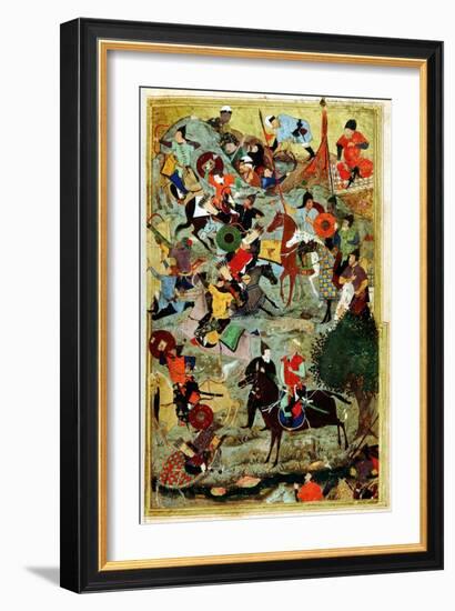 Timur Attacking the Knights of St John at Smyrna, 1402-Bihzad-Framed Giclee Print