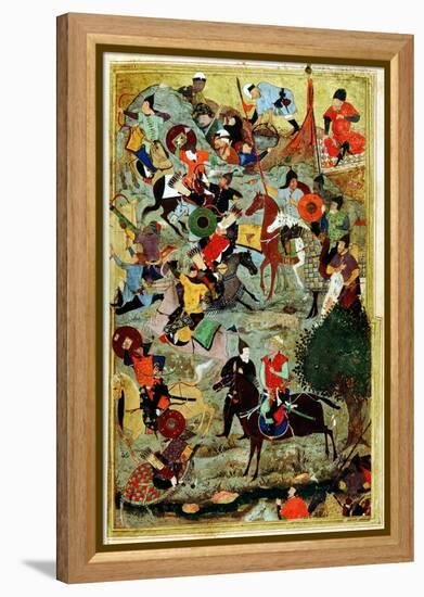 Timur Attacking the Knights of St John at Smyrna, 1402-Bihzad-Framed Premier Image Canvas