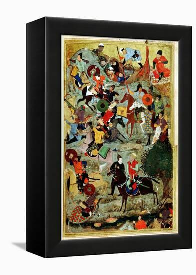 Timur Attacking the Knights of St John at Smyrna, 1402-Bihzad-Framed Premier Image Canvas