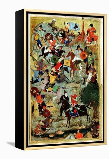 Timur Attacking the Knights of St John at Smyrna, 1402-Bihzad-Framed Premier Image Canvas