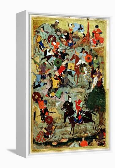 Timur Attacking the Knights of St John at Smyrna, 1402-Bihzad-Framed Premier Image Canvas