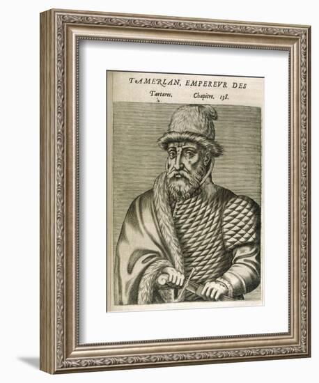 Timur Lenk (Variously Spelt as Tamerlane Tamburlaine Etc) Asiatic Ruler-Andre Thevet-Framed Art Print