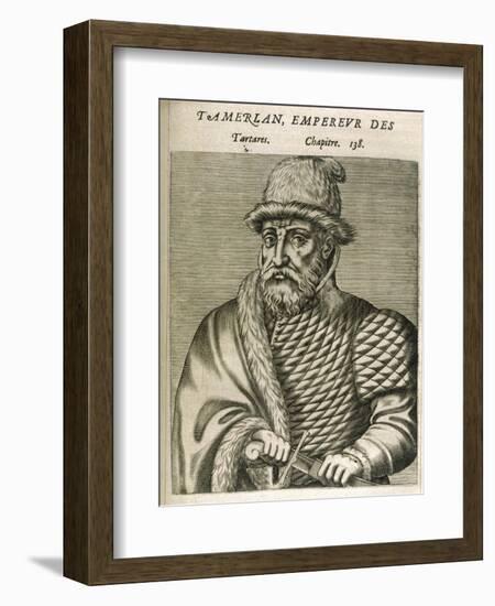 Timur Lenk (Variously Spelt as Tamerlane Tamburlaine Etc) Asiatic Ruler-Andre Thevet-Framed Art Print