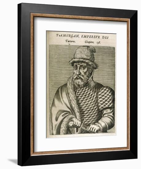 Timur Lenk (Variously Spelt as Tamerlane Tamburlaine Etc) Asiatic Ruler-Andre Thevet-Framed Art Print
