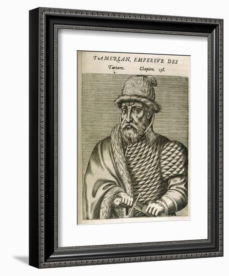 Timur Lenk (Variously Spelt as Tamerlane Tamburlaine Etc) Asiatic Ruler-Andre Thevet-Framed Art Print