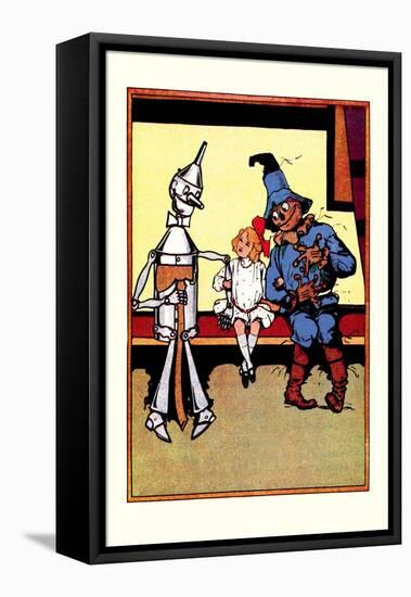 Tin Man, Dorothy and Scarecrow-John R. Neill-Framed Stretched Canvas
