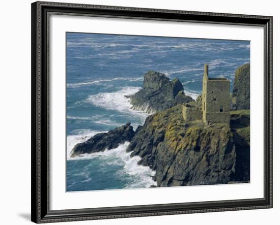 Tin Mine on Coast, Botallack, Cornwall, England, UK, Europe-Roy Rainford-Framed Photographic Print