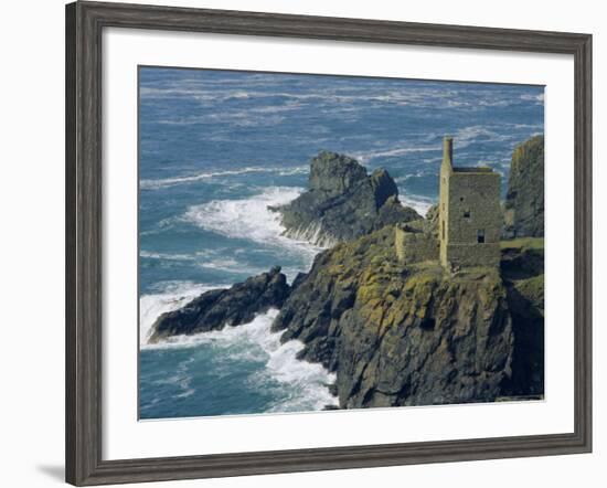 Tin Mine on Coast, Botallack, Cornwall, England, UK, Europe-Roy Rainford-Framed Photographic Print