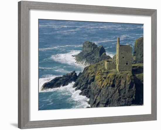 Tin Mine on Coast, Botallack, Cornwall, England, UK, Europe-Roy Rainford-Framed Photographic Print