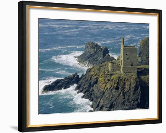 Tin Mine on Coast, Botallack, Cornwall, England, UK, Europe-Roy Rainford-Framed Photographic Print