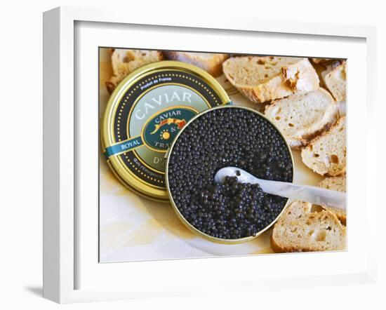 Tin of Black Caviar and Mother-Of-Pearl, Caviar Et Prestige, Saint Sulpice Et Cameyrac-Per Karlsson-Framed Photographic Print