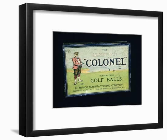 Tin of 'Colonel' golf balls, c1909-Unknown-Framed Giclee Print