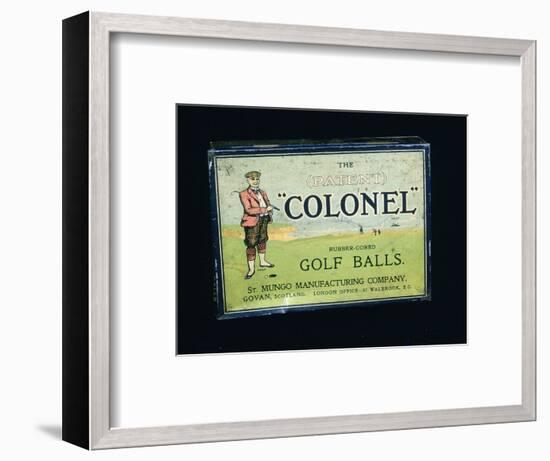 Tin of 'Colonel' golf balls, c1909-Unknown-Framed Giclee Print