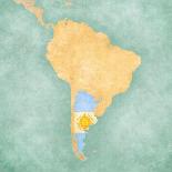 Map Of South America - Chile (Vintage Series)-Tindo-Art Print