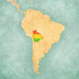 Map Of South America - Venezuela (Vintage Series)-Tindo-Art Print