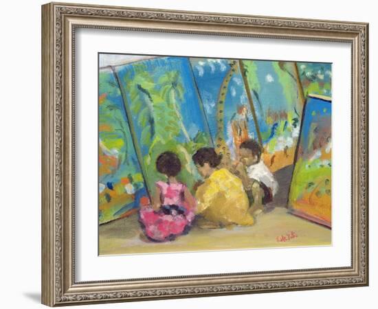 Tinga Tinga Admirers-Kate Yates-Framed Giclee Print