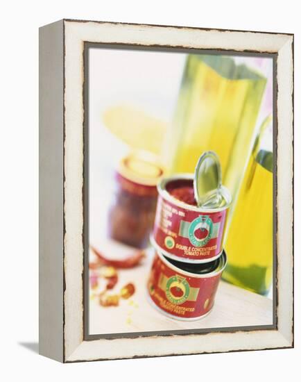 Tinned Tomato Paste and Olive Oil-Peter Medilek-Framed Premier Image Canvas